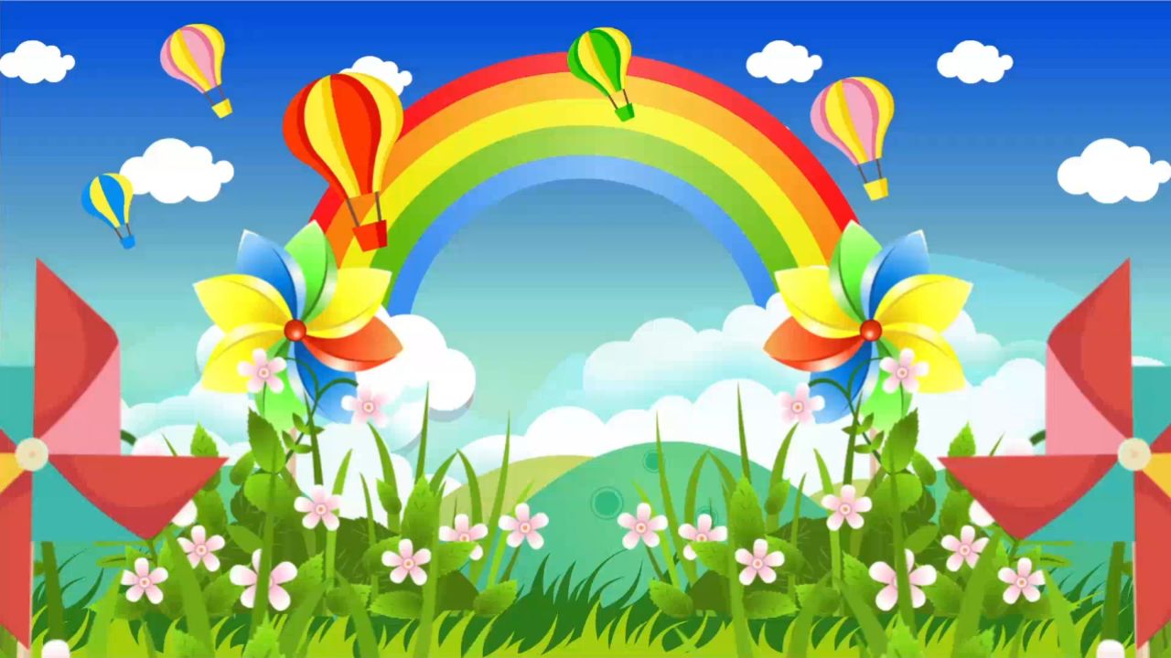 b832-芽芽的儿歌 礼貌娃娃儿童演出表演节目动态led大屏幕背景视频