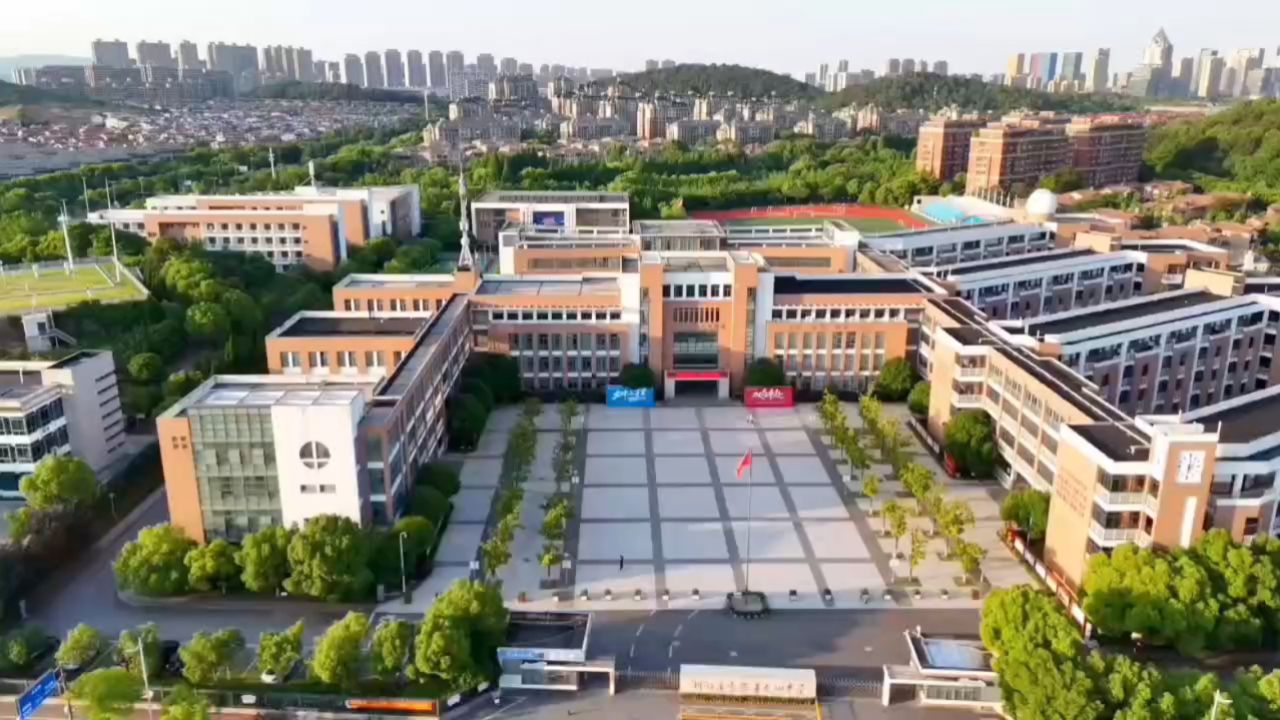 学校航拍原视频