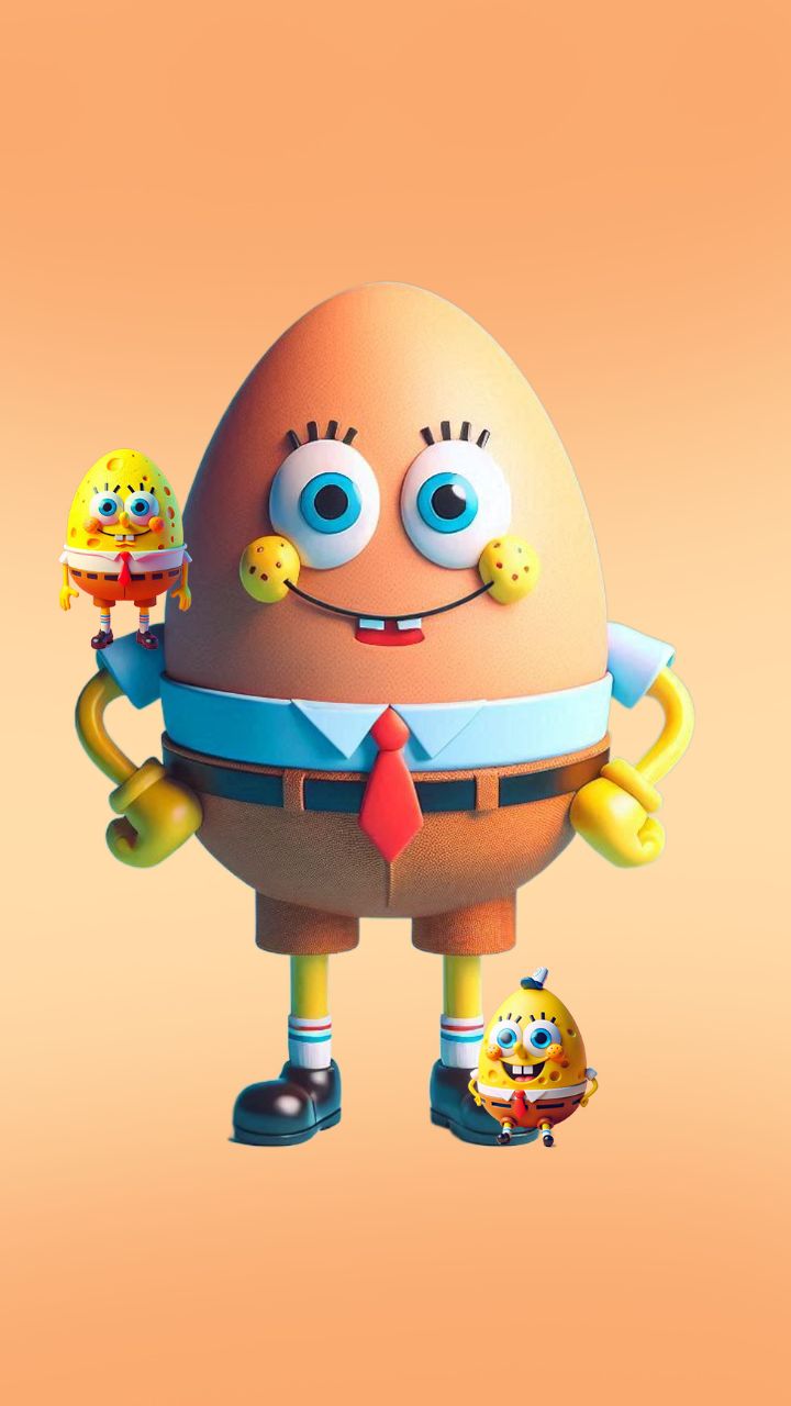 假如鸡蛋变成了海绵宝宝,会是什么样子呢?