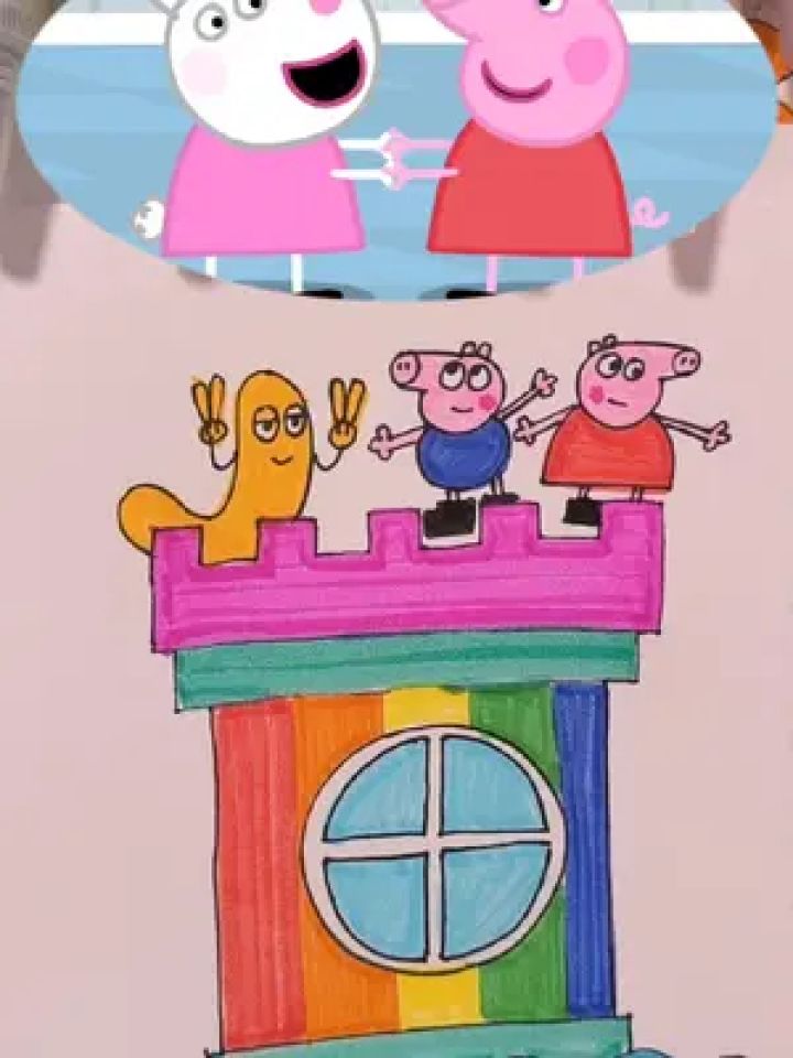 填色 #儿童绘画 #小猪佩奇 #手绘to #轻娱how #儿童简笔画