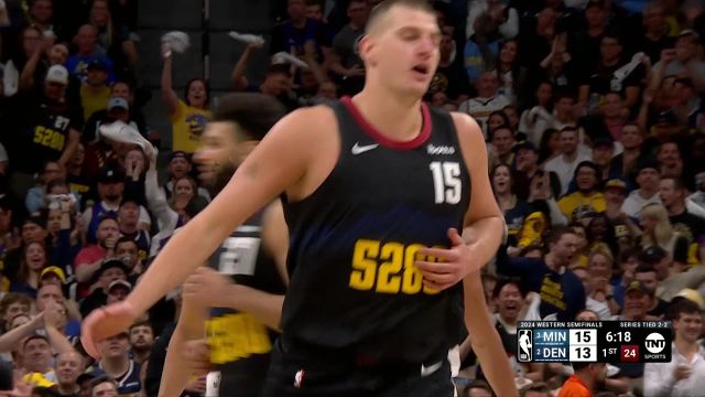 水阀一开势不可挡！约基奇大步流星滑翔暴扣一气呵成