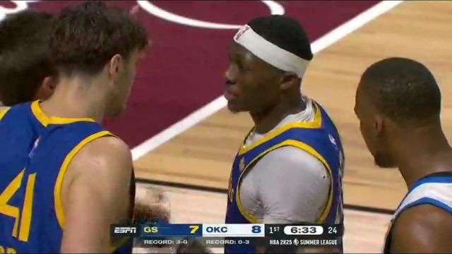 NBA夏季联赛：勇士vs雷霆第1节英文原声回放