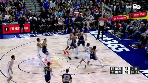 《丹佛掘金》NBA常规赛：篮网vs掘金第2节中文解说回放