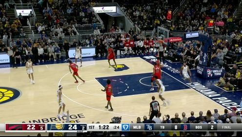 《NBA全场集锦》内姆布哈德妙传撕裂防线 托平不负所望冲击禁区反手暴扣