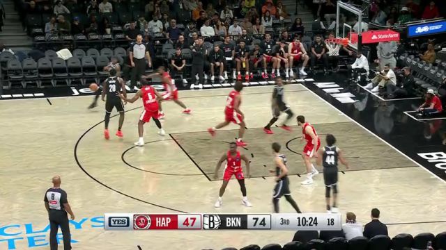 NBA季前赛：耶路撒冷夏普尔vs篮网第3节英文原声回放