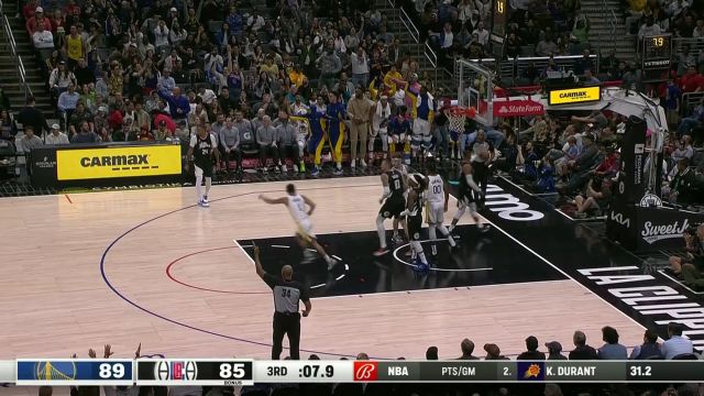 打断快船追分潮！克莱不讲理跳投连取五分