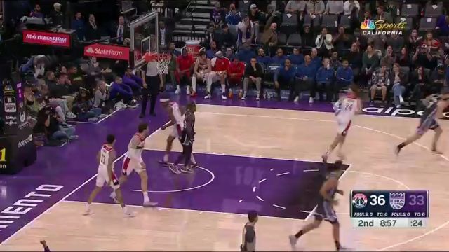NBA常规赛：奇才vs国王第2节中文解说回放