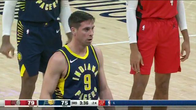 开拓者vs步行者第3节中文解说回放