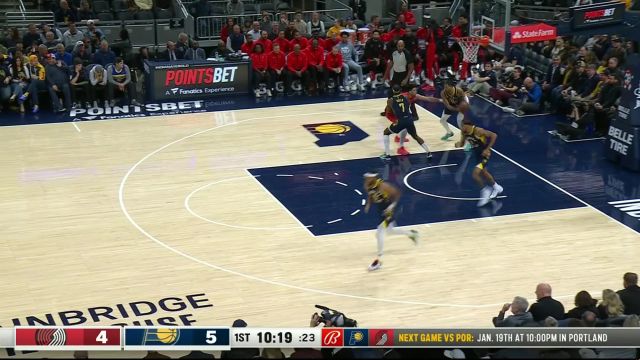 哈利伯顿vs开拓者集锦 17中11空砍全队最高33分9助攻难救主