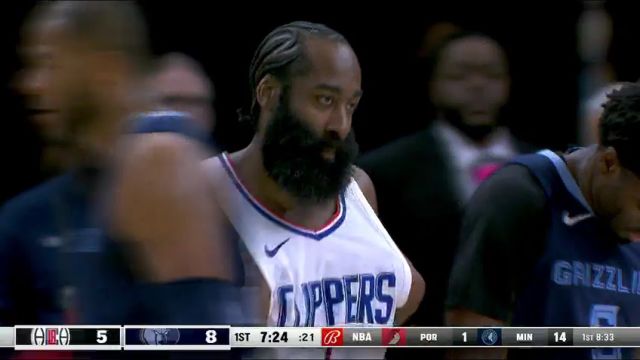 NBA常规赛：快船vs灰熊第1节中文解说回放