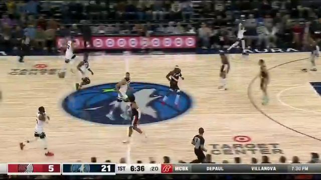 开拓者vs森林狼第1节中文解说回放