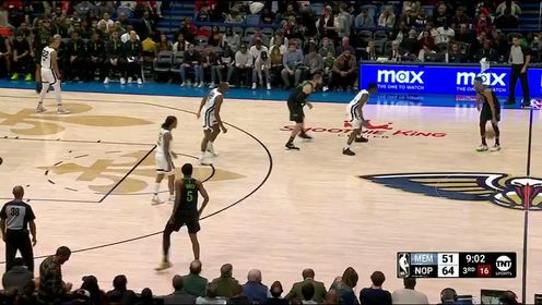 《NBA全场集锦》【回放】NBA常规赛：灰熊vs鹈鹕第3节英文原声回放