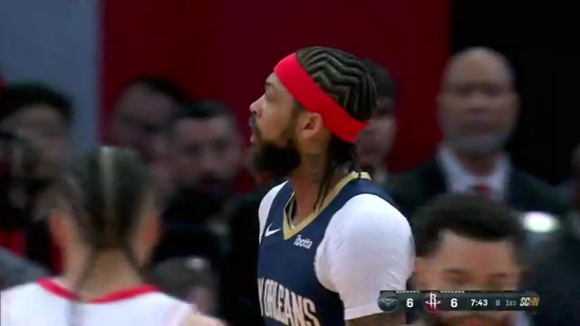NBA常规赛：鹈鹕vs火箭第1节英文原声回放