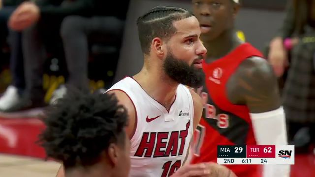 NBA常规赛：热火vs猛龙第2节英文解说回放