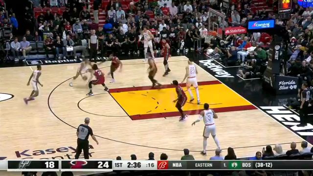 马刺vs热火第1节英文原声回放