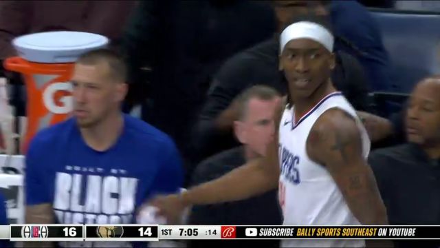NBA常规赛：快船vs灰熊第1节英文原声回放