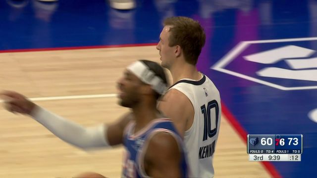 NBA常规赛：灰熊vs费城第3节英文原声回放