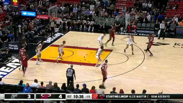 马刺vs热火第1节中文解说回放