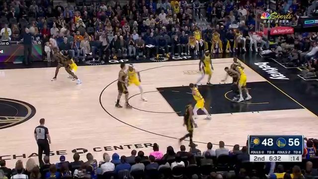 NBA常规赛：步行者vs勇士第2节中文解说回放