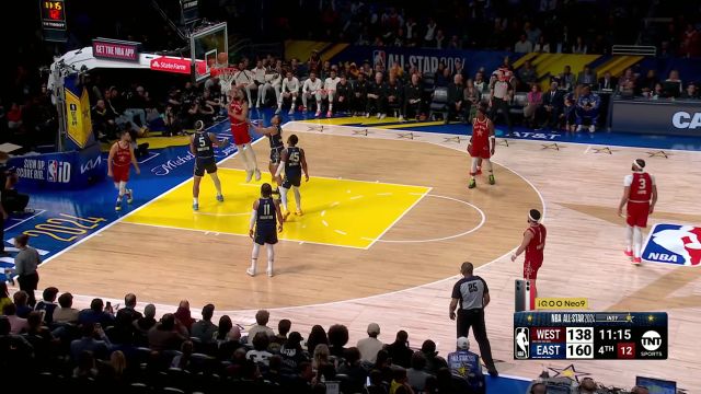 库里vs东部全明星队 连续华丽背传四两拨千斤大帽状元郎