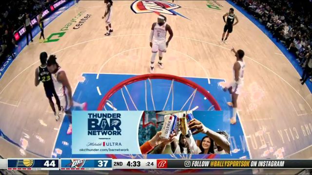 NBA常规赛：步行者vs雷霆第2节中文解说回放