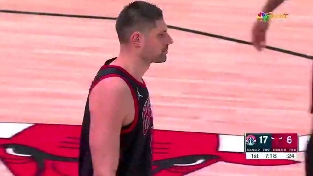 NBA常规赛：奇才vs公牛第1节英文原声回放