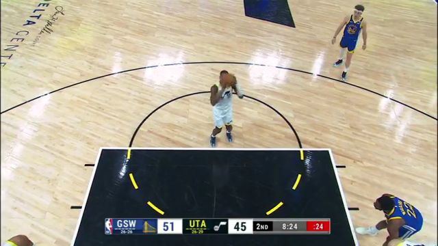 NBA常规赛：勇士vs爵士第2节英文原声回放