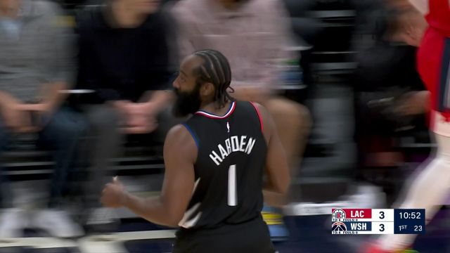 进攻欲望极强！哈登开局三分连续命中