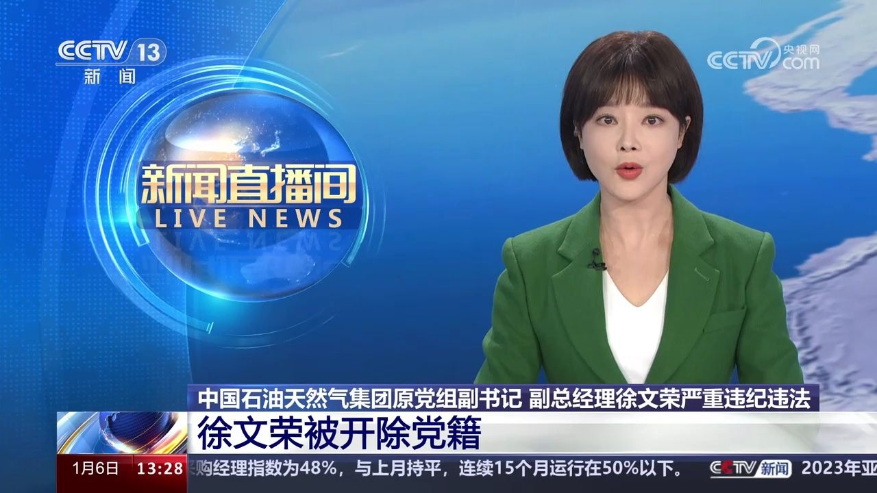 中国石油天然气集团原党组副书记 副总经理徐文荣被开除党籍