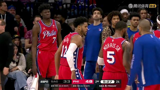 2023/24赛季NBA常规赛：国王 VS 76人 全场回放