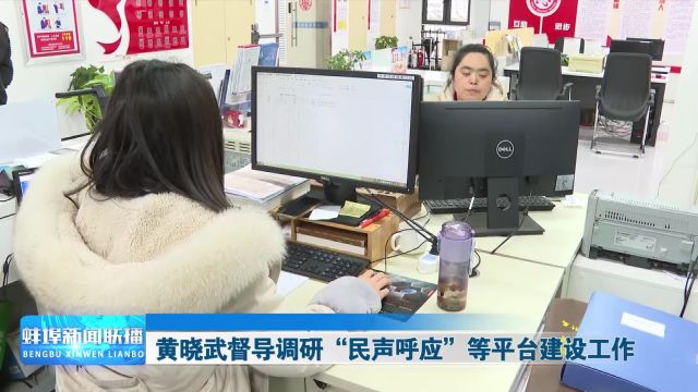 黄晓武督导调研“民声呼应”等平台建设工作