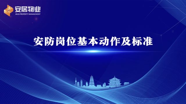 安防岗位基本动作及标准