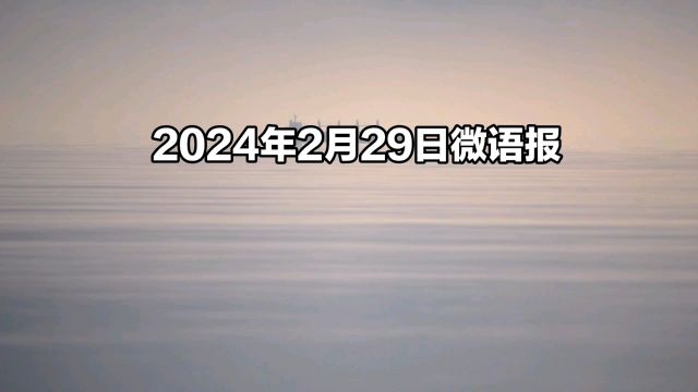 2024年2月29日微语报