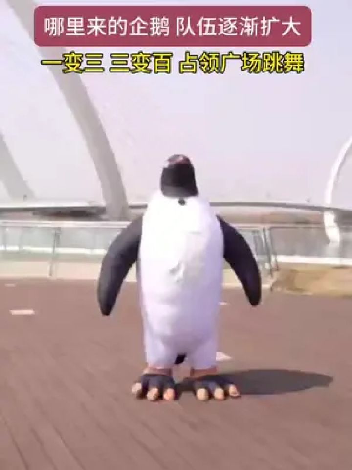 扩大,一变三 三变百,占领广场跳舞#企鹅 #谁家企鹅 #科目三 #企鹅舞