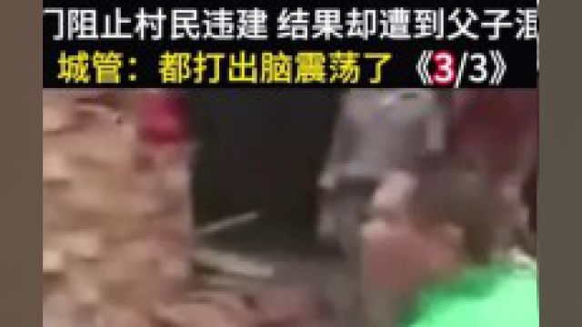 城管上门执法却遭到父子二人围殴,城管:都打成脑震荡了!#城管#文明执法#暴力抗法#违建#邻里纠纷 3