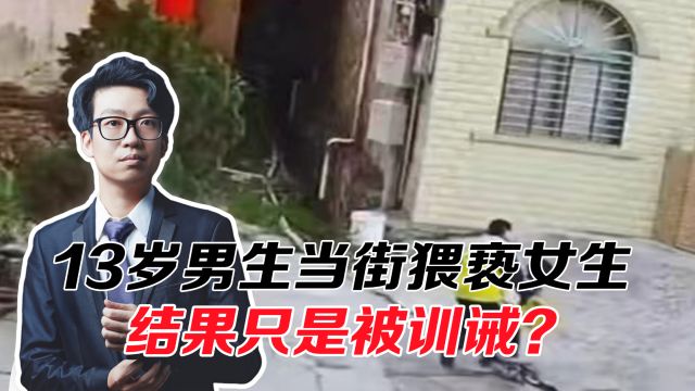 又是未成年!13岁男生当街猥亵女生,结果只是被训诫!