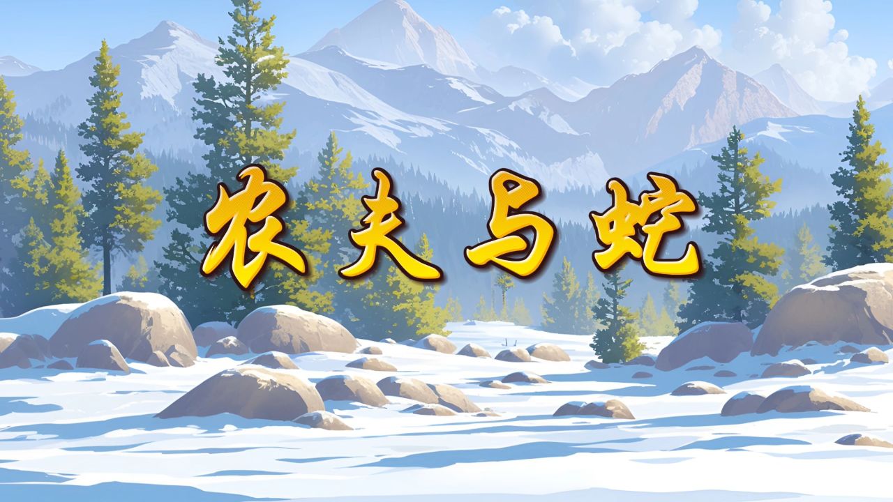 农夫与蛇-少儿故事,寓言故事等主题演讲配乐背景视频