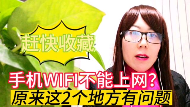 手机WIFI信号满格,连上了却无法上网?原来这2个地方出了问题