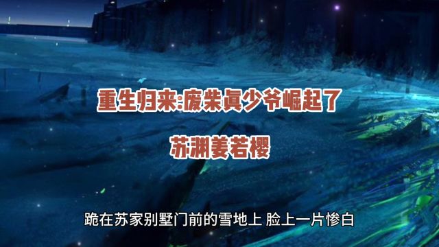 男频重生《重生归来废柴真少爷崛起了》苏渊姜若樱完结本爽文分享