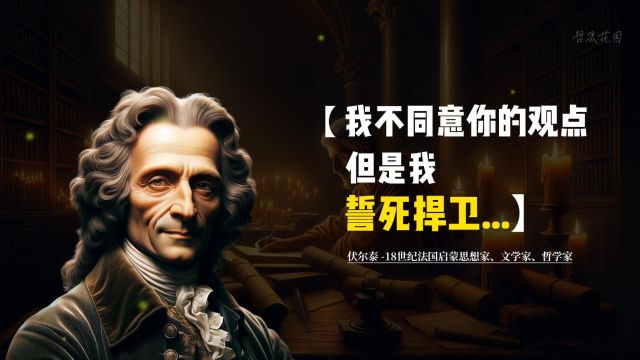 伏尔泰哲学语录,为思想和言论自由而战