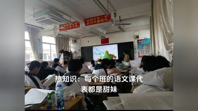 热知识:每个班的语文课代表都是甜妹