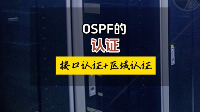 OSPF接口+区域认证,跟着一起学习下吧!