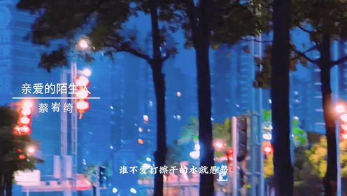 蔡宥绮《亲爱的陌生人》，欢快地跑着、开心地闹着、灿烂地笑着(Live)