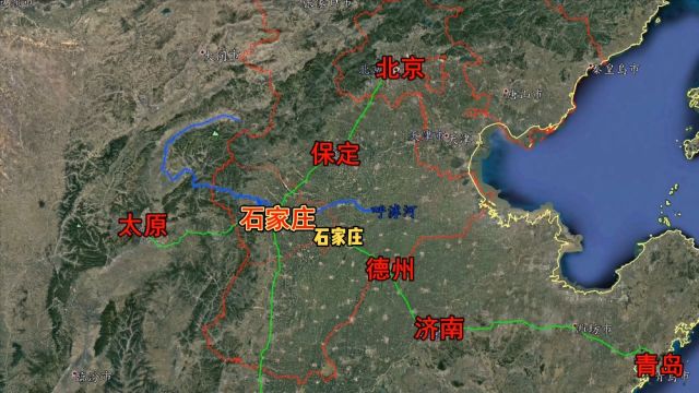 火车拉来的城市,太行山下的军事要塞,三维地图看河北省会石家庄2/3