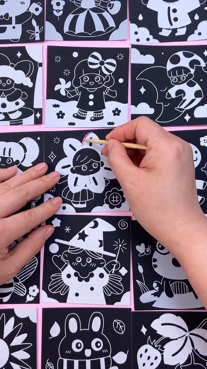 时光学迷你炫彩刮画纸