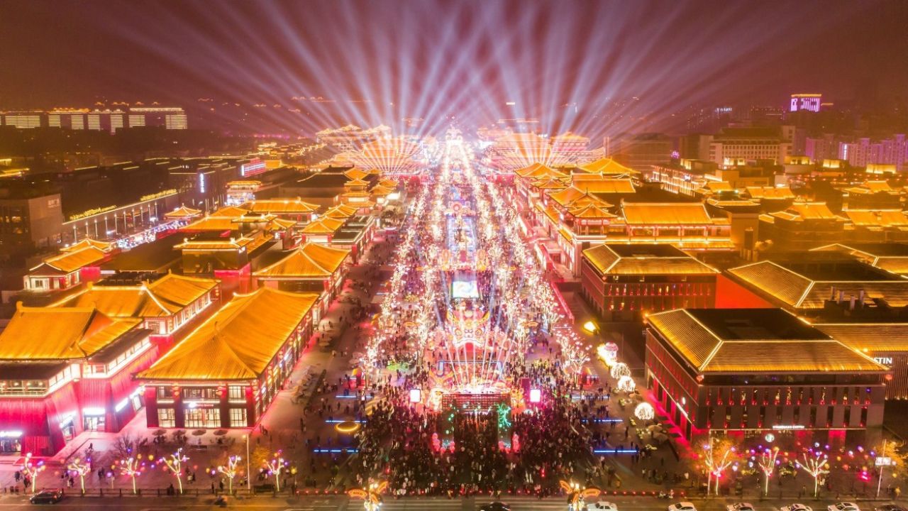 为《长安十二时辰》长安舆图里晋昌坊和通济坊所在地,再现大唐盛世