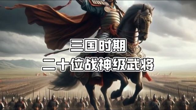 三国时期的二十位战神级武将