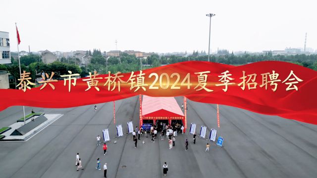 6月28日,黄桥镇在便民服务中心门前广场举办了2024年夏季大型招聘会暨人才交流洽谈会.