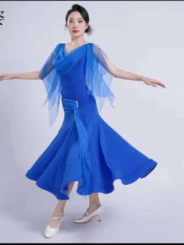 品质女装#摩登舞华尔兹交谊舞舞蹈连衣裙#舞裙