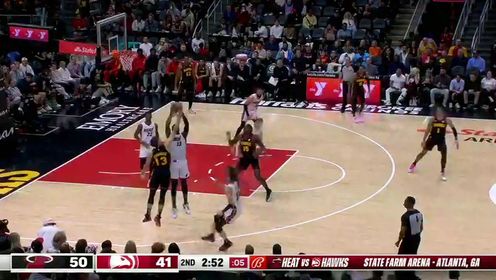 《NBA全场集锦》【回放】NBA常规赛：热火vs老鹰第2节英文原声回放